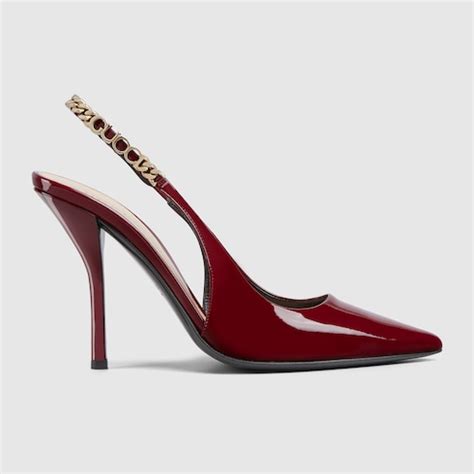 gucci slingback red|gucci slingback heel pump.